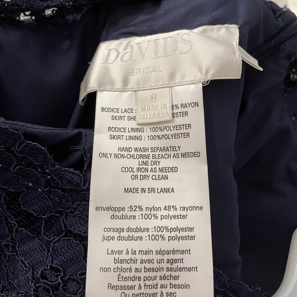 NWT David’s Bridal Bridesmaid Dress F17063 Marine - Picture 5 of 6